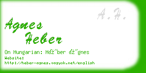 agnes heber business card